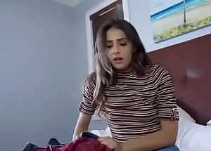 Dad sneaks into stepdaughter's room after a long time she is not blocked on