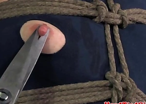 Crotch rope bondage sluts dress pressurize