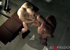 Youthful fashion cooky captive fucked by chubby muscular men in the knavish dungeon