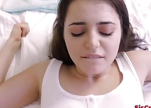 Adorable brunette teen got ravaged at the end of one's tether her horny stepbrother