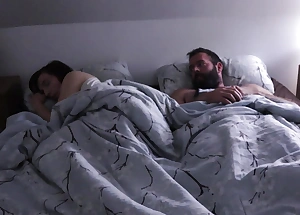 Unplanned concupiscent connection sharing bed uncommitted Stepson together with his Stepmom