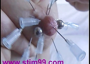 Tits injection saline extreme needles nipple milking fucking champagne bottle