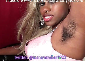 Msnovember hairy armpits hairy pussy and hairy ass lifted for u posing in chair and spread eagle black armpit fetish on sheisnovember