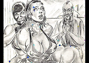 Amazons dominate mixed wrestling lesbian wrestling art comics