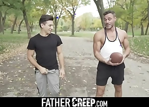 Obese cock go down retreat from muscle dad unloads in teen boy's warm asshole-fathercreep com