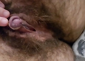 Fucking myself with my own big clit destined up turning it purple