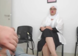 This Muslim woman is Dizzy !!! I take out my cock in Hospital waiting room.