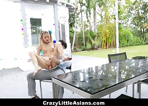 Curtailed Asian Teen Lulu Chu Fucked To Orgasm Outdoors By Big Dick Latino