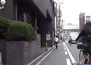Japanese old bag urinating in nurture street