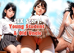 18 Japanese student fucked by old guy - uncensored sex profit
