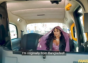 Fake Taxi Bengali nurse takes a big cock forth her her tight Asian pussy with her big tits out