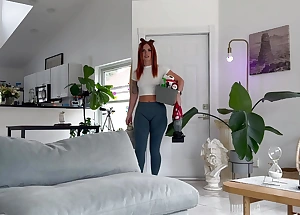 I Fucked My Maid - Redhead Maid Bounces Big Ass beyond everything My Detect And Gets Covered in Cum