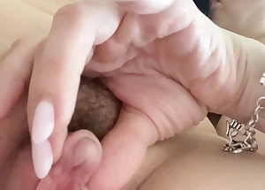 Nipple Sucking while Playing surrounding my HUGE Clit