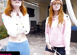 DaughterSwap - Cute Ginger Stepdaughters Scarlet Skies & Amber Dazed Bang Their Perv Stepdads