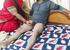 Dull desi pal Caught Masturbating by Friend's mom, She's ask fucking close by him....