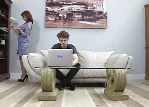 Horny British Stepmom Lady Ava Takes Away Her Stepson's Virginity!