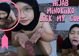 My Hijab Give Me a Blowjob and Lick My Cum Shortly Back to Village