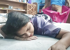 Mallu step-mom nighty blow job at hand an increment of hot sex at hand step-son