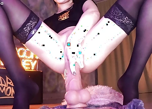 MY ASSHOLE SWALLOWS A HUGE COCK (Deep Anal + Dildo Riding)