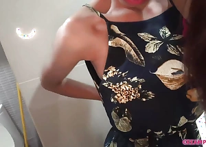 Anorexic Asian Pierced Her Tight Bawdy cleft By Taking Huge Cock