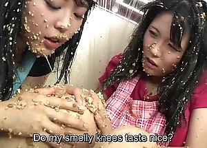 Subtitled extremist japanese natto sploshing lesbos